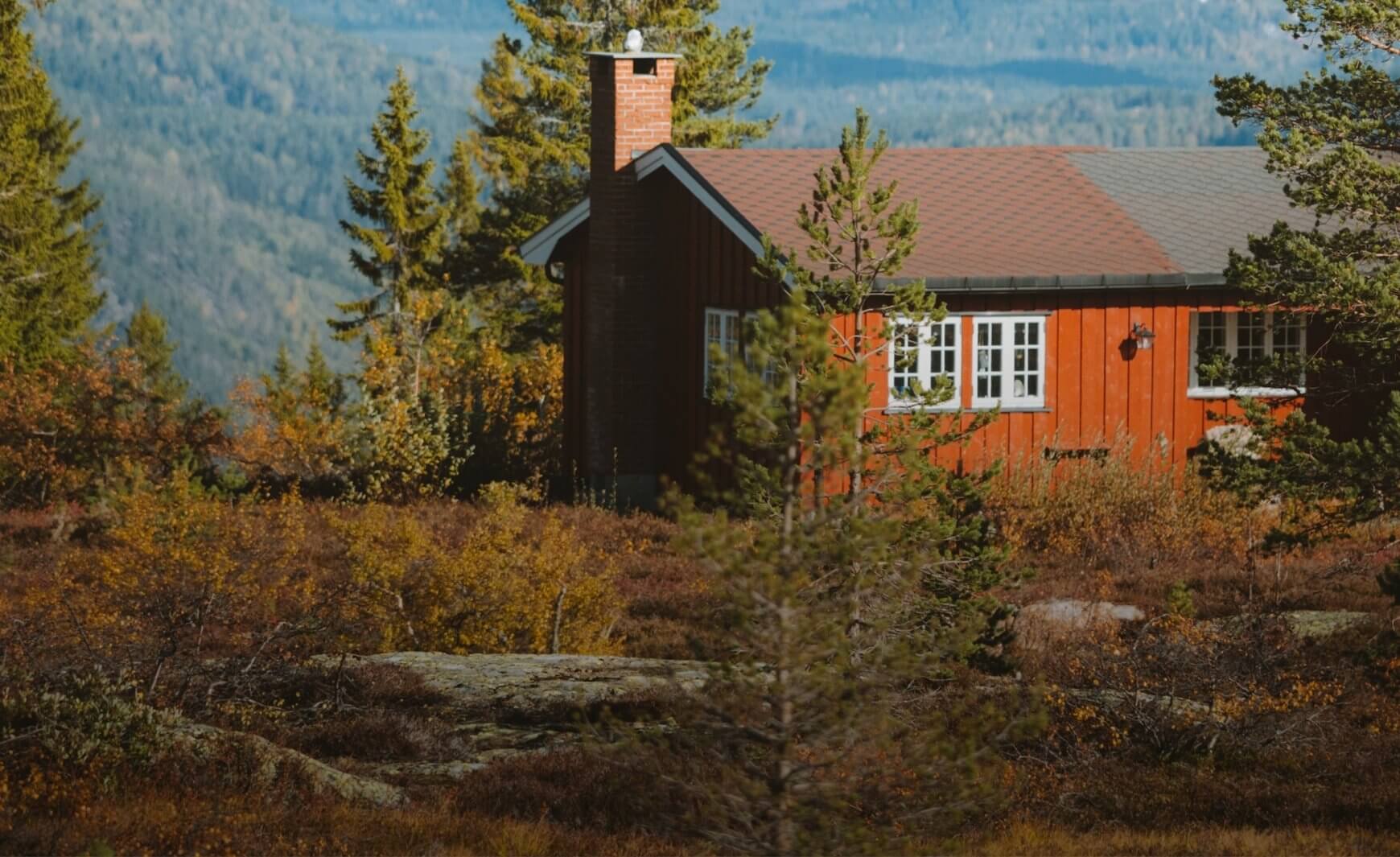 Nordic house in nature