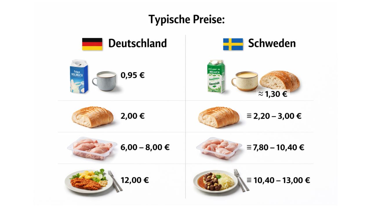 typische preise deutschland vs schweden